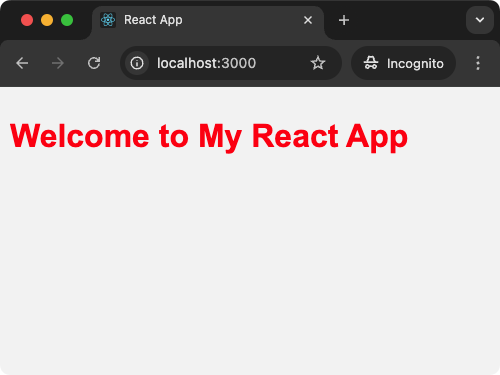 React Example Application to Import CSS