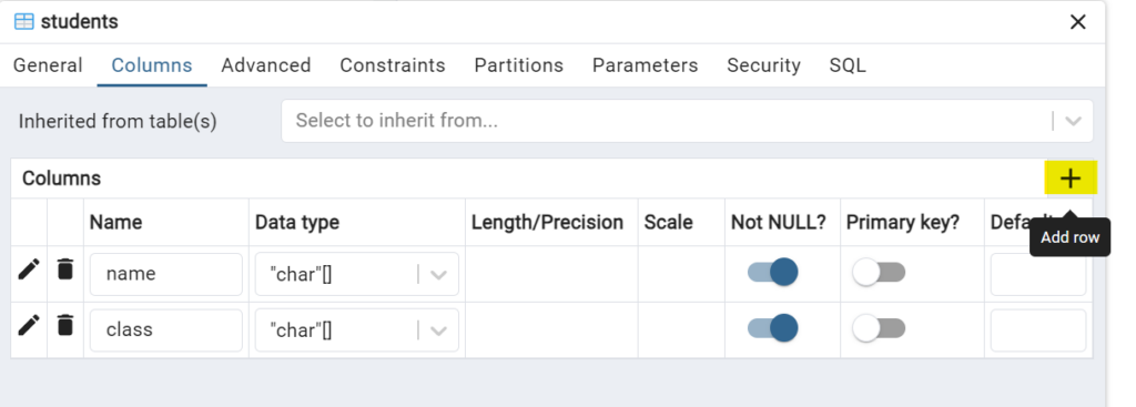 PostgreSQL - Add Columns to a Table in pgAdmin - Step 4: Add a New Column