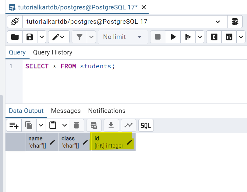 PostgreSQL - Add Columns to a Table in pgAdmin - Step 5: Verify the Changes using Query Tool