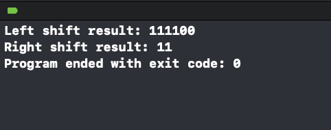 Example for using Left and Right Shift Operators in Swift