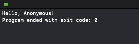 Output to Example for Nil Coalescing Operator in Swift