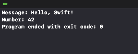 Output for Example to Type Inference in Swift