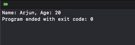 Output to Example for Swift Initializer