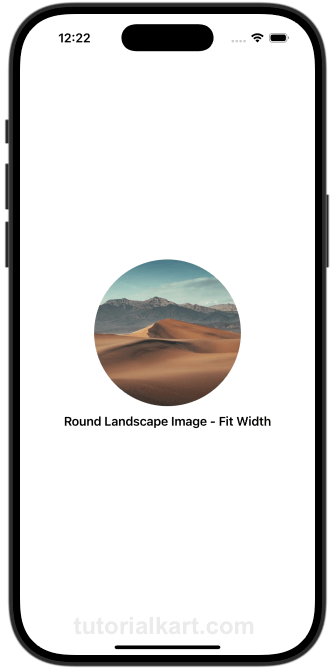 SwiftUI Example to Round Image for a Landscape Image (Fit to Width)