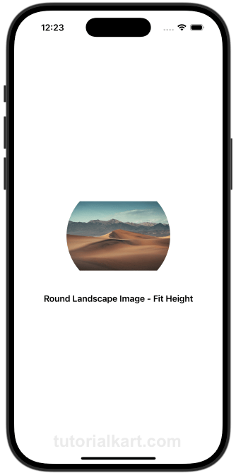 SwiftUI Example to Round Image for a Landscape Image (Fit to Height)