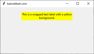 Wrapping Text with a Background Color in Tkinter Python