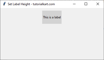 Setting Label Height in Tkinter (Text Mode) in Python