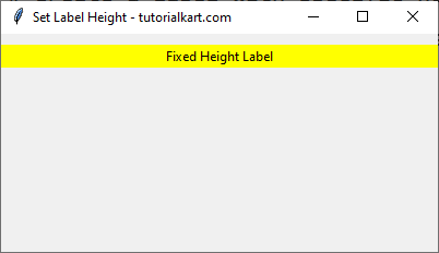 Setting Label Height in Pixels in Tkinter Python