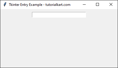 Basic Entry Widget in Tkinter Python