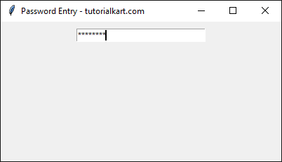 Password Entry Field in Tkinter Python