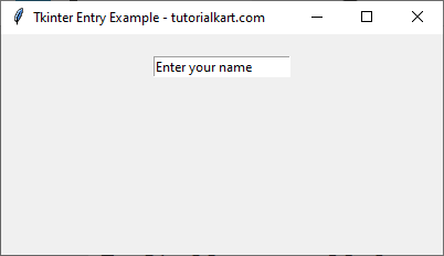 Setting a Value in Entry widget Using insert() Method in Tkinter Python