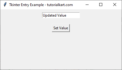 Updating the Entry Value on Button Click in Tkinter Python - After Button Click