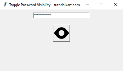 Toggle Password Visibility with an Eye Icon in Tkinter Python - Hide Password