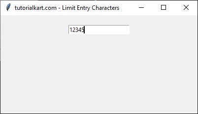 Blocking Input After Character Limit in Entry Widget in Tkinter Python