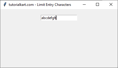 Limiting Characters in Entry Widget Using trace Method in Tkinter Python