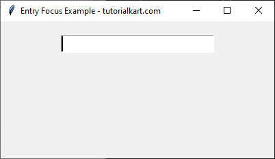 Focusing on an Entry Widget at Startup in Tkinter Python