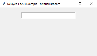 Auto-Focus on an Entry Widget After a Delay in Tkinter Python