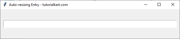 Auto-resizing Entry Using grid() Layout using Tkinter Python