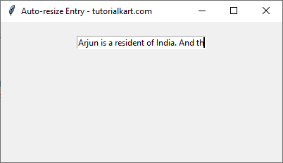 Auto-resizing Entry Widget with a limit on the maximum width in Tkinter Python