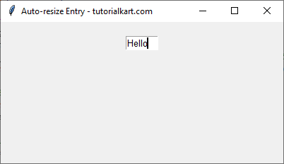 Auto-resize with Dynamic Font Scaling in Entry Widget - With entry of length 5