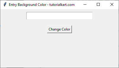 Changing Background Color Dynamically for Entry Widget - Initial