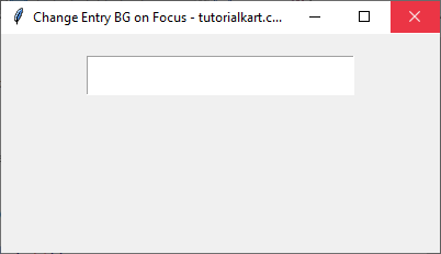 Changing Background Color of Entry Widget on Focus and Blur in Tkinter Python - Without Focus