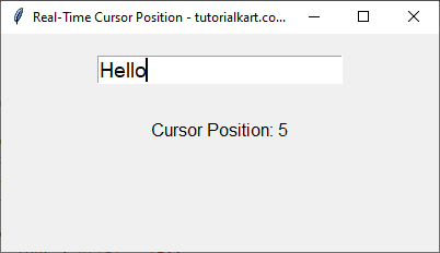 Display Cursor Position in Real-Time in Tkinter Python