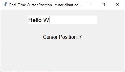 Display Cursor Position in Real-Time in Tkinter Python