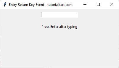 Detecting Enter Key Press in Entry Widget in tkinter Python