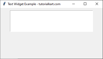 Creating a Basic Text Widget in Tkinter Python