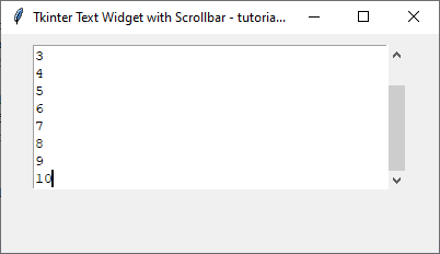 Setting Text Widget with Scrollbar in tkinter python