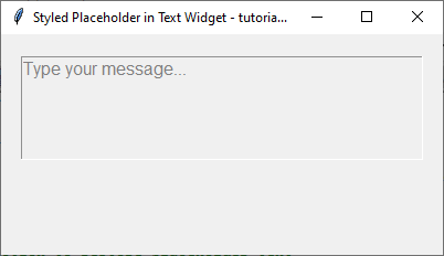 Placeholder for Text Widget with Custom Font and Background