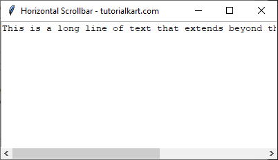 Adding a Horizontal Scrollbar to a Text Widget in Tkinter Python