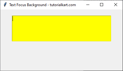 Background Color of Text Widget turned to yellow on Focus